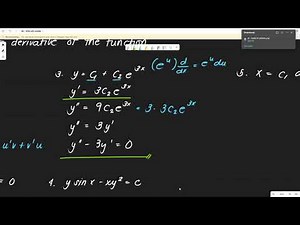 Elimination of Arbitrary Constants