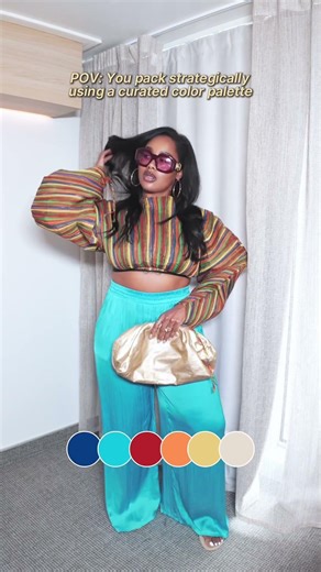 Packing using a color palette makes packing so much easier it helps you to avoid overpacking!!