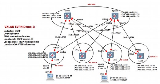 11. VXLAN BGP EVPN Configuration Example2 - RAYKA (are you a network engineer?)