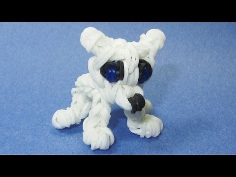 Loom Bands POLAR BEAR Rainbow Loom design: How to Make Tutorial / Design