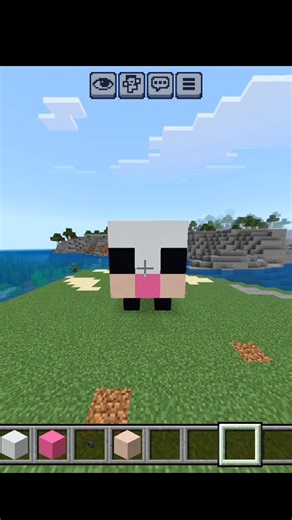 Cute sheep statue build in Minecraft 😺