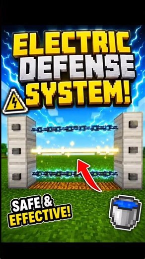 Minecraft Electric Defense System ⚡ Easy Command Block Build! #shorts#Trap#Survival