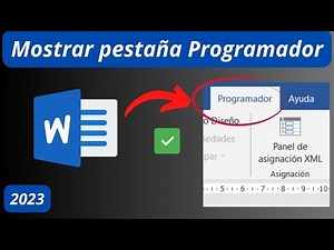 Word: Cómo mostrar la pestaña Programador