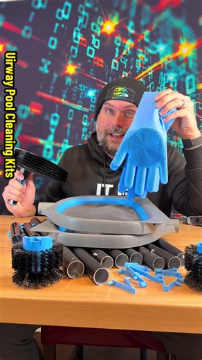 These Uirway Pool Cleaning Kits are a must have for anyone who services their own pool! #poolservice #poolcleaning #pool #tiktokshopcreatorpicks #dzwattscoolfinds
