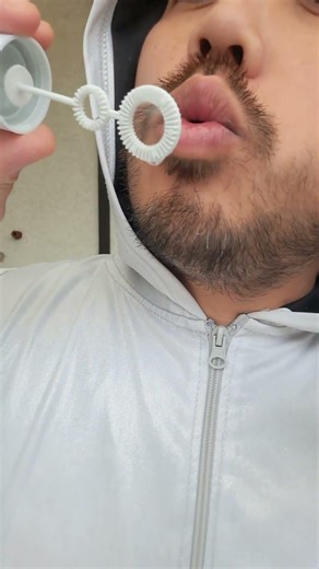 ASMR Mochi eating & blowing bubbles sounds #youtubeshorts #shorts