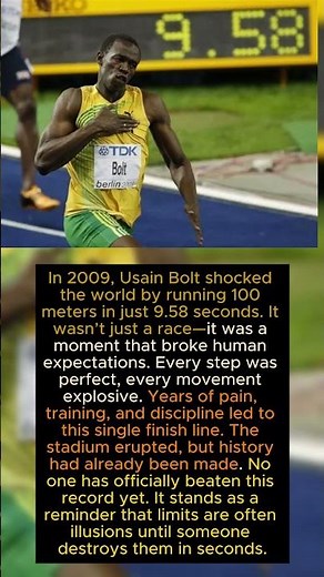 9 58 Seconds That Redefined Human Speed Forever