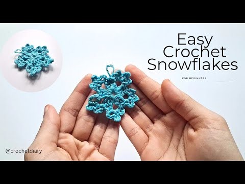 Easy Crochet Snowflakes for Beginners ❄️| Quick & Simple Crochet Tutorial