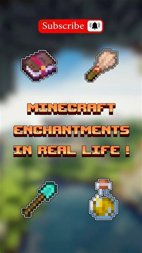 Minecraft enchantments in real life. 🖌️🧪 #minecraft #minecraftshorts