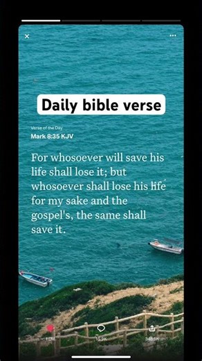 Daily bible verse Mark 8:35 KJV #glorytogod #jesuslovesyou #faith