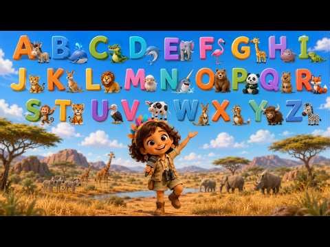 L’Alphabet des Animaux 🦁 Chanson ABC Safari pour enfants | Apprendre les lettres en chantant