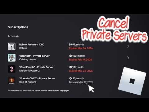 How to Cancel Private Servers on Roblox (2026)