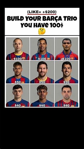 "Build your barcelona trio💰#football#barcelona