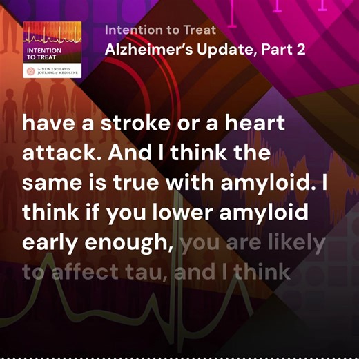 Dr. Reisa Sperling, director of the Center for Alzheimer's Research and Treatment at Brigham and Women's Hospital, discusses why having amyloid in the brain doesn’t always lead to Alzheimer’s disease. Full episode: https://nej.md/itt-ep21 | The New England Journal of Medicine