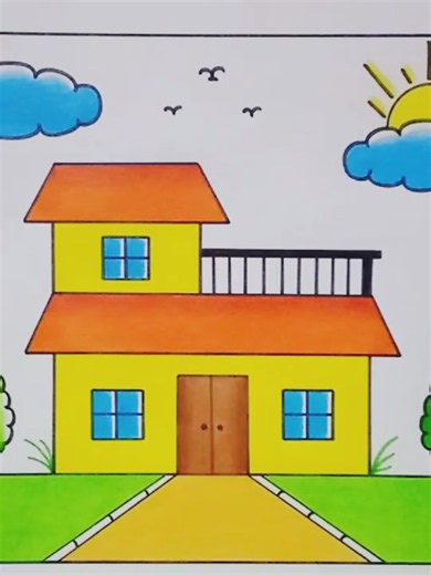 How to Draw a House - Easy Pencil Drawing Tutorial