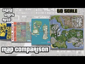All GTA Maps Comparison to Scale