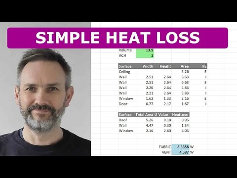 Performing a simple heat loss calculation on my house using Excel