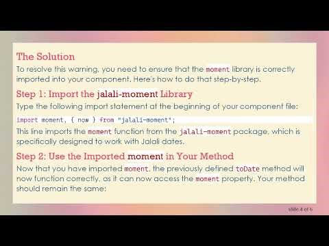 How to Fix the Vue.js Warning: Property or Method "moment" is Not Defined
