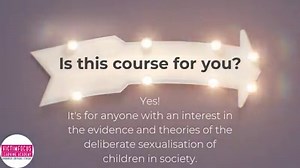 1.3K views · 46 reactions | A frank and honest look at the way our cultures, media and norms seek to sexualise and objectify children right from birth. https://victimfocus-resources.com/collections/e-learning-victimfocus-courses/products/victimfocus-academy-online-course-the-hyper-sexualisation-of-children | Dr Jessica Taylor | Facebook