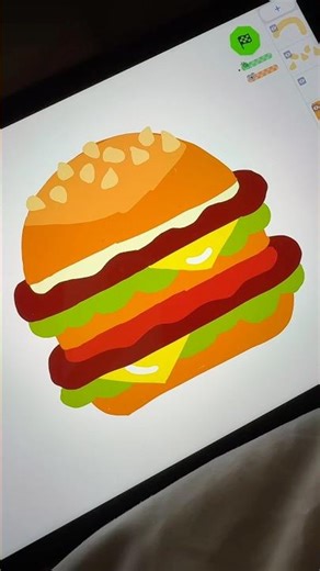 We’re drawing burgers but my partner’s language confused me 😳 #art #ArtWorkout #drawing #challenge