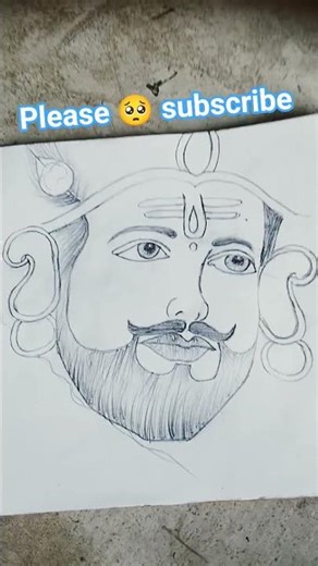how to draw khatu vale shyam.