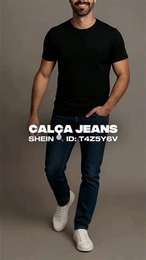 🔎 PESQUISE 👉 ID: T4Z5Y6V 👈 | Calça jeans masculina tapered #outifit #achadinhos #calça #shein