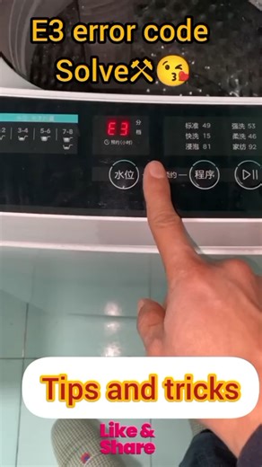 how to solve E3 error code on top loading washing machine!⚒️✅#repair #tips #fyp #foryou