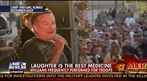 1.4K views · 16K reactions | Robin Williams was a huge supporter of our military, making countless USO tours throughout his life. Here he is in Kuwait in 2007 entertaining the troops... | Fox & Friends | Facebook