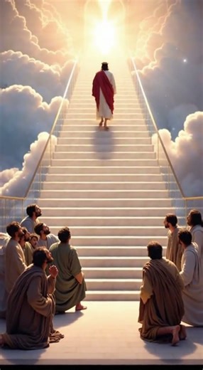 The Heavenly Ladder Revealed! Jesus Walks Towards the Gate of Heaven, Disciples Bow in Worship.