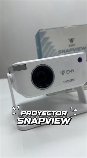 🎥✨ Tu cine cabe en cualquier lugar. El Proyector SnapView portátil transforma cualquier espacio con imagen HD hasta 200”, resolución 720p, ajuste con soporte giratorio y corrección trapezoidal de 4 puntos para proyectar desde cualquier ángulo 🍿📽️ Con Android 11, apps integradas, Wi-Fi doble banda (2.4/5 GHz), Bluetooth 5.0 y puertos USB, HDMI y audífonos, conecta consolas, PC o TV sin enredos 🎮🔌 👉 Llévalo, conéctalo y vive tu propio cine donde quieras. 🚀 🔢 Código: 1AENV131 📞 096 261 333
