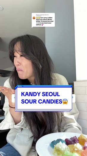 Replying to @Kandy Seoul keep going on adventures with these candies🤣 #kandyseoul #ediblecrystals #sour #tastetest #crunchy #ediblegems #foodasmr #hobakdang #sourcandy