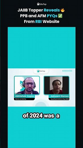 JAIIB Topper Reveals PYQ Strategy | Why Official RBI Sources Matter for PPB and AFM