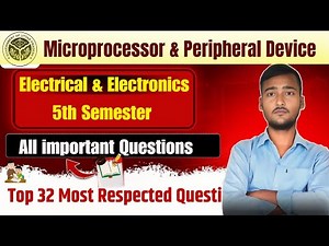 Microprocessor and Peripheral Device All Important Ques. ||MPS 5th Sem. Imp. Ques|| Study mega point