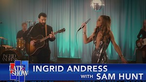 21K views · 235 reactions | Three-time GRAMMY nominee Ingrid Andress returns to the show with multi-platinum country star Sam Hunt for this performance of their new single, “Wishful Drinking,” which is available everywhere now. | The Late Show with Stephen Colbert | Facebook