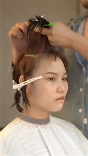 Learn to cut hair in one minute #haircut #hairstyle