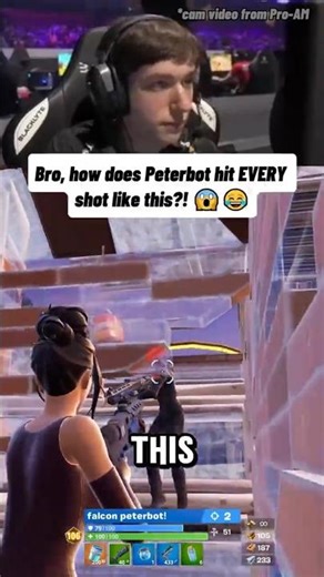 Bro, how does Peterbot hit EVERY shot like this?! 😱😂 #fortnite #peterbot