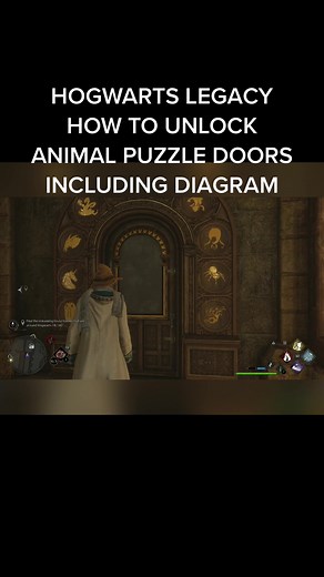 HOGWARTS LEGACY HOW TO UNLOCK ANIMAL PUZZLE DOORS INCLUDING DIAGRAM #hogwartslegacy #hogwarts #animal #puzzle #doors #unlock
