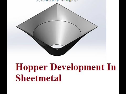 Hopper Cone Development in sheetmetal Solidworks 2016