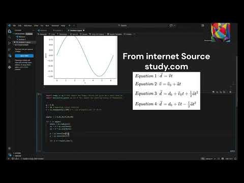 Spring 3: Intro to Python: Using Jupiter notebook plotting, 2D projectile motion