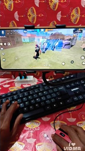 Mini keyboard and mouse gameplay gg Mouse setup Keyboard £ mouse #freefire #keyboardgaming