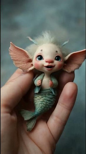 adorable mini mermaid #cute #animation
