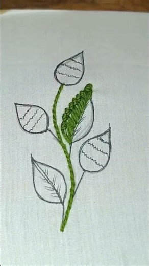 beautiful leaves stitching tutorial #leaf #flowers #embroidery