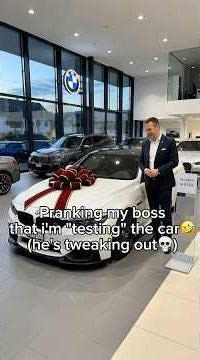 he's actually tweakin out💀🤣 #prank #prankvideo #car #bmw