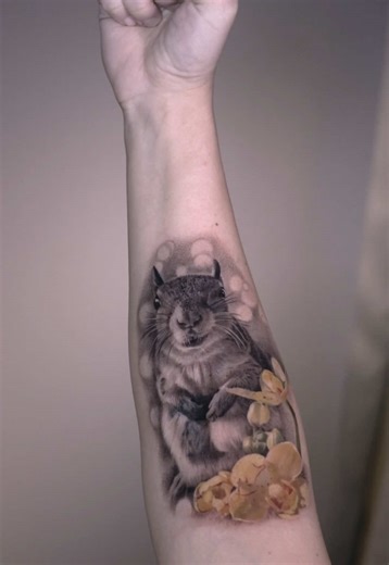 Unique Squirrel Tattoo Cover-Up Designs