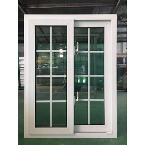 [Hot Item] Customized House Windows Design UPVC Frame Sliding Window with Decorative Bar