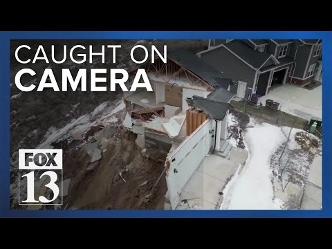 Video compilation: Draper houses slide down eroding cliffside