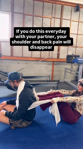 This stretch is a game changer because it opens up the chest and shoulders and releases the ENTIRE back that can often be tight and rounded due to stress and poor posture! FOLLOW to be well! #viral | Moore Wellness