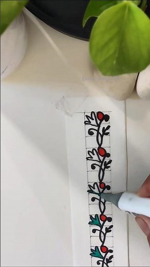 How to make a border pattern design step by step.