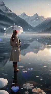 🤯 Deep Sleep in 60 Seconds? Try Delta Waves! | Snowfall Ambience #Shorts #studymusic #relax #ASMR