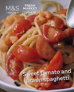Cook up a tangy tomato and prawn spaghetti using our best-in-season sweet rosso tomatoes, available exclusively in store. | Marks and Spencer