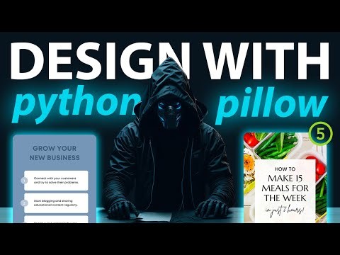 How to DESIGN with Python? Pin Generator Development. OOP Python + Pillow [Pinterest Money 5]
